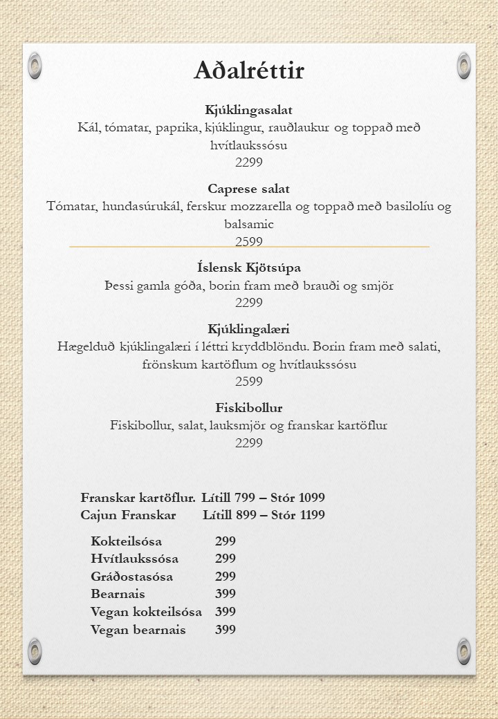 Matseðill / Menu